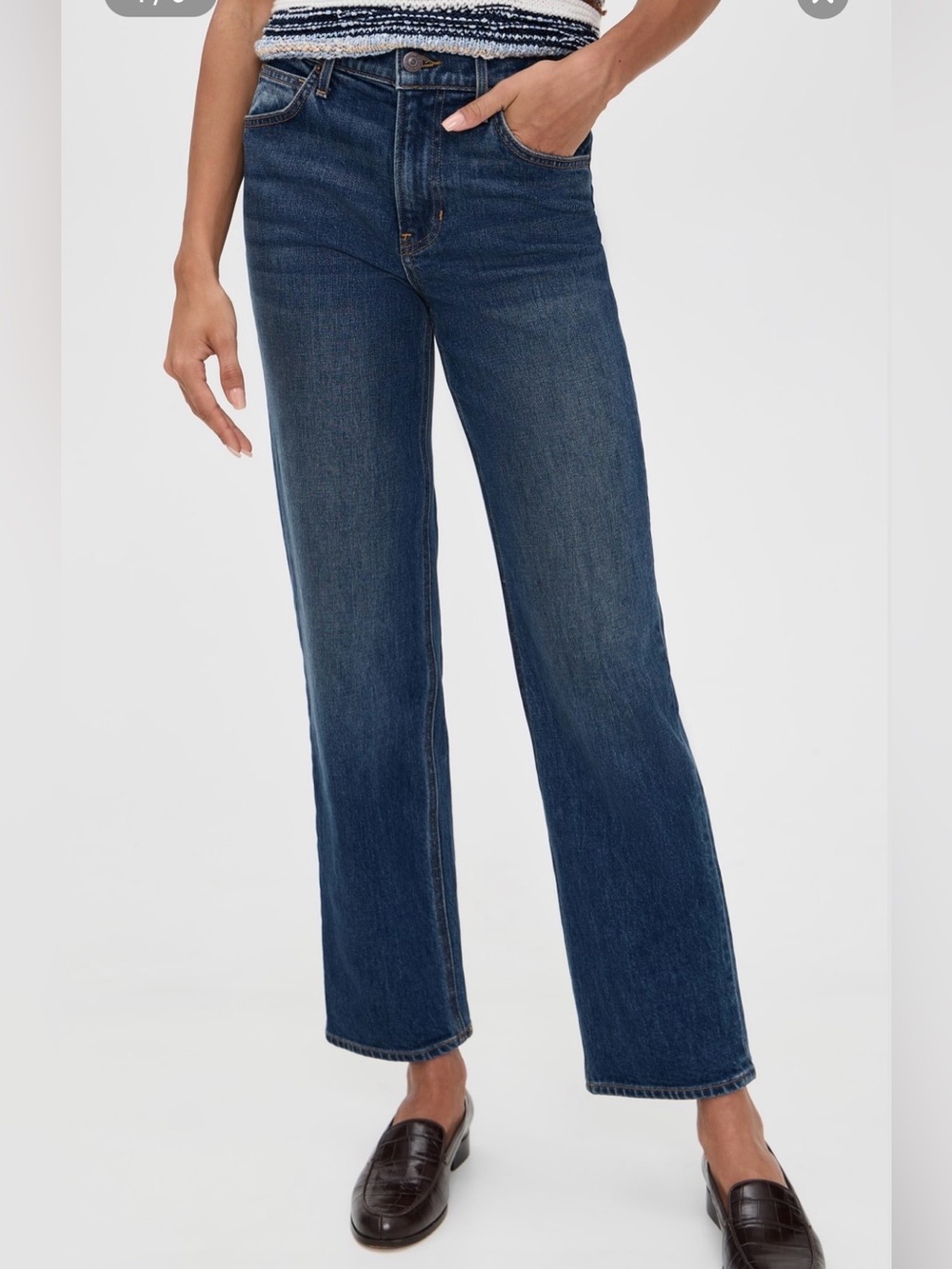 Veronica Beard Leah Midrise straight leg jeans